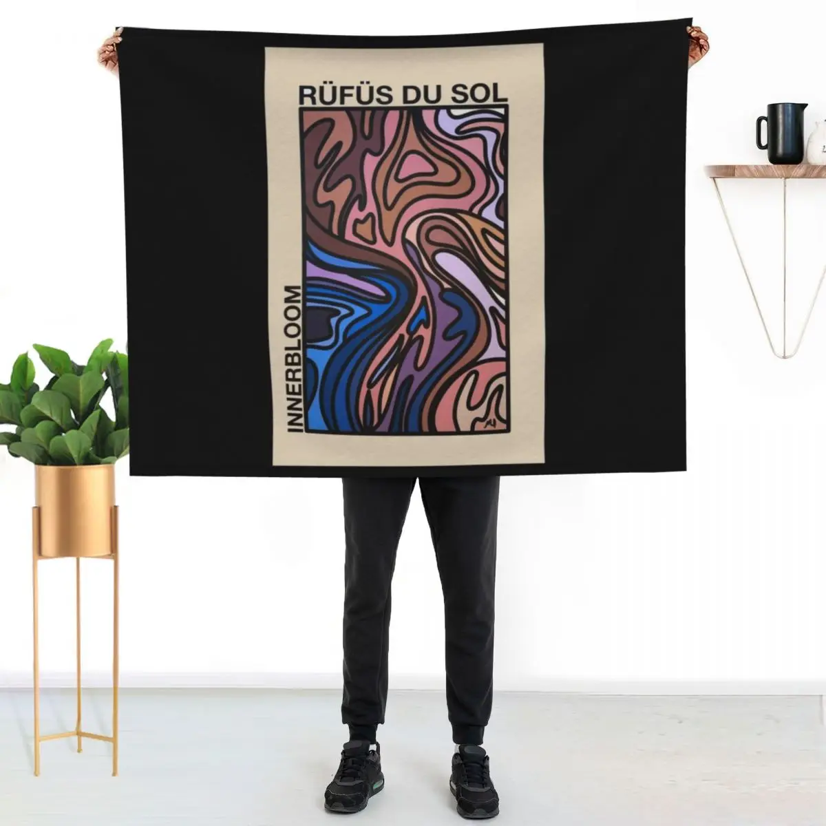 Rufus - Album Innerbloom Poster . classique Throw Blanket Multi-Purpose Bed Designers Furry Blankets