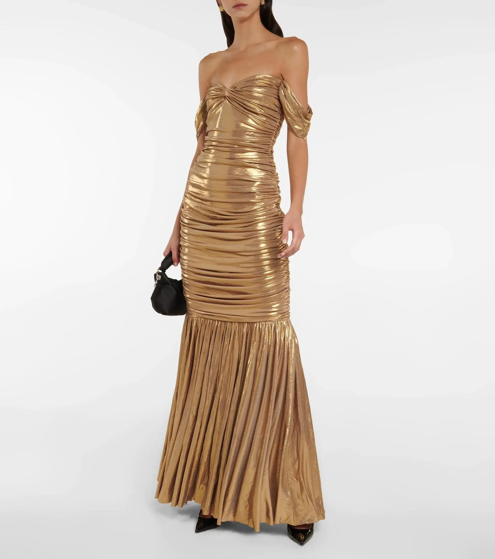 

Sexy Strapl Evening Dr Women's Pure Color Slim Fit Long Skirt Street Sle mid Waist Zipper Closure H-ape Gown