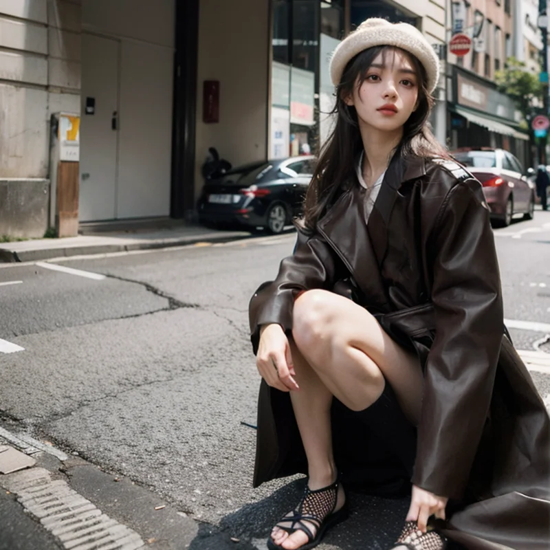 Trench in pelle vintage donna autunno nuovo doppio petto colletto rovesciato cappotti lunghi tinta unita cappotto da donna streetwear