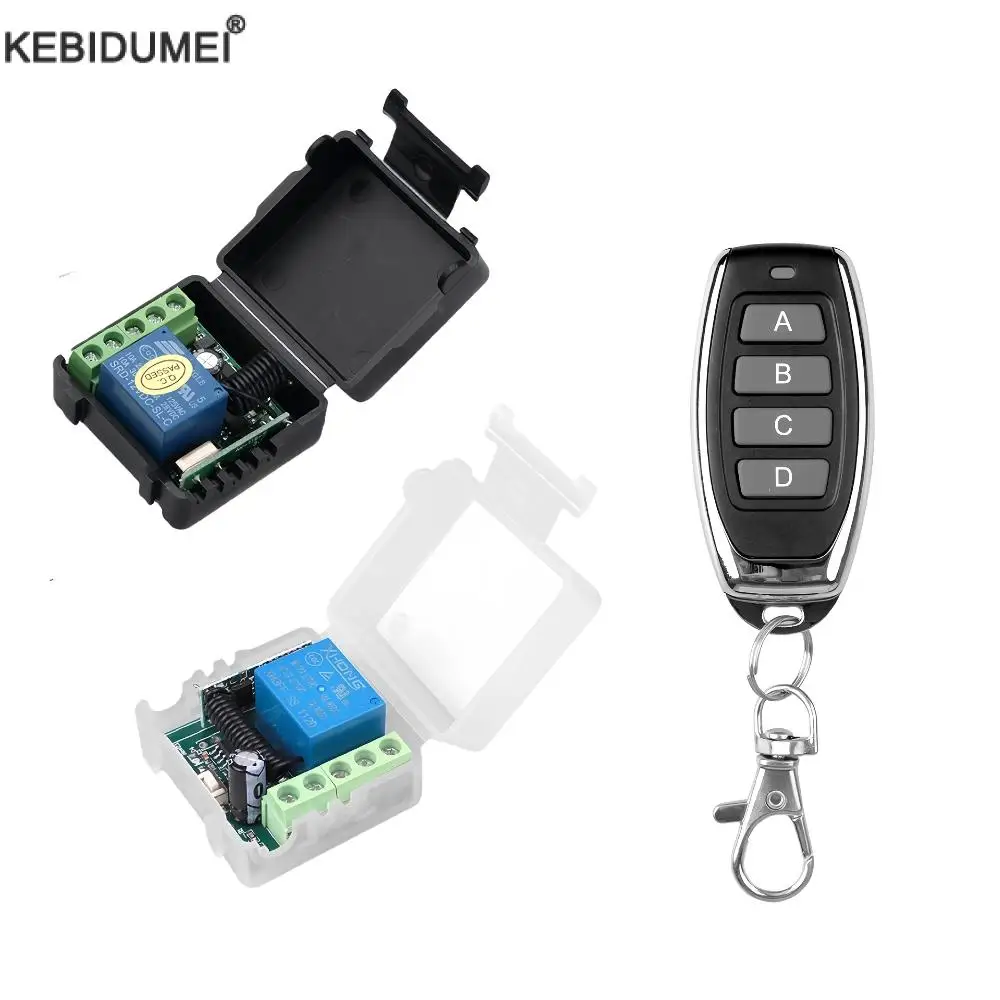 DC 12V Wireless 433Mhz Remote Control Switch 1CH Relay Receiver Module With Remote on off Transmitter For LED Electronic lock