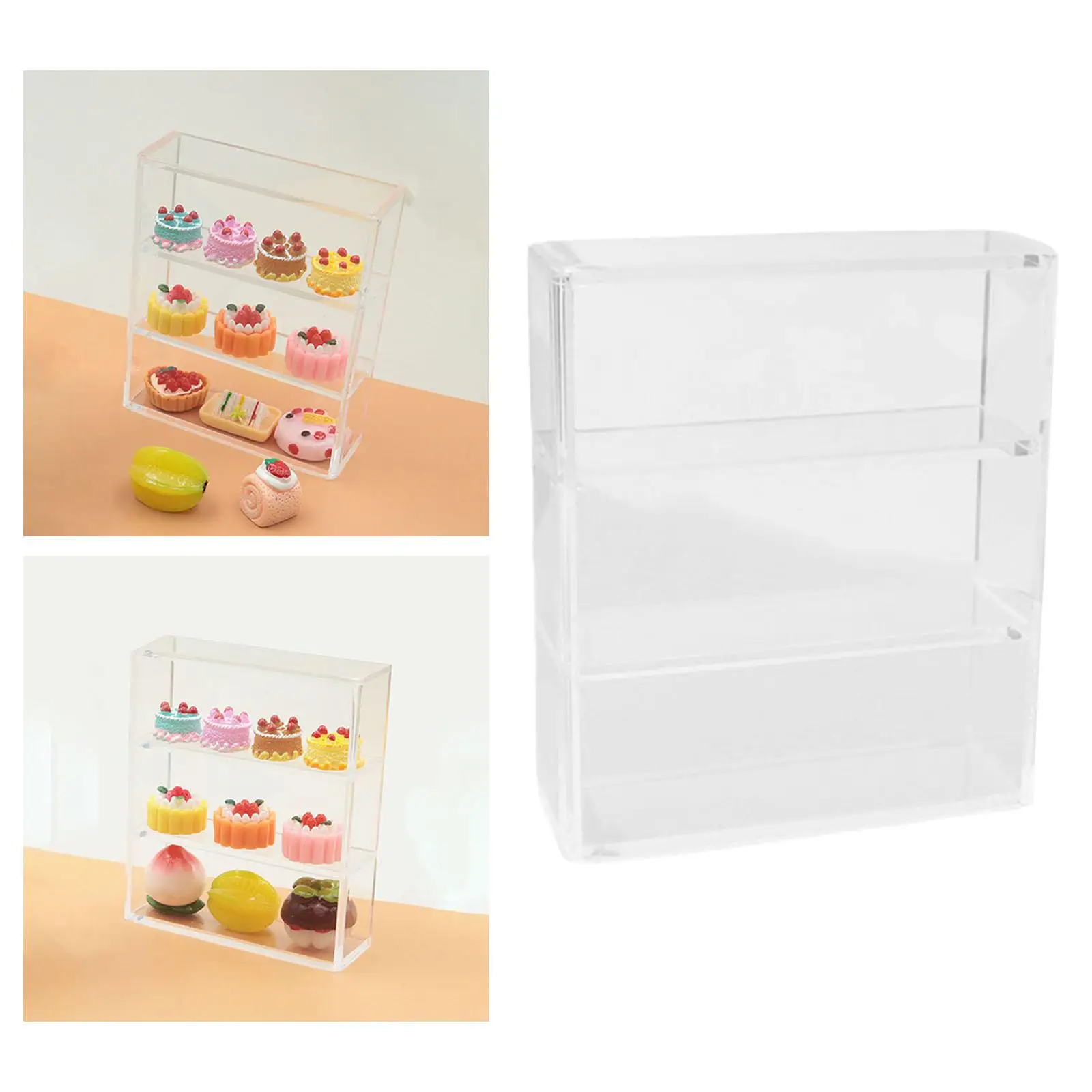 

Simulated Cabinet Cupboard Model Toys Acrylic Clear 1/12 Dollhouse Furniture for Toddlers Doll Children Holiday Gifts