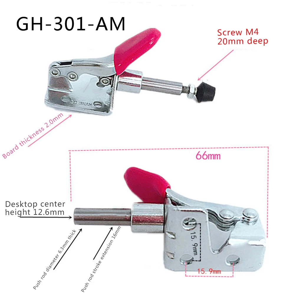 GH-301 Quick-Release Horizontal For Toggle Clamp with 50kg Holding Capacity for Jigs Fixtures and Production Setups