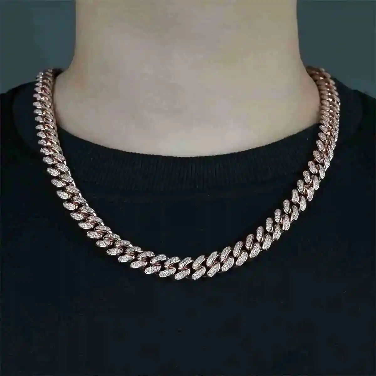 

Кубинская цепочка в стиле хип-хоп, женский комплект, 3А, циркон, позолота 18 карат, серебро 925 пробы, латунная кубинская цепочка