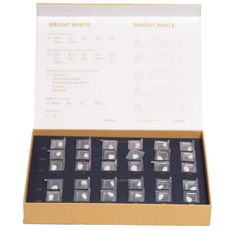 

Уникальный набор композитных керамических шпонов предварительной формы, супермодель зубов (30 шт.) Не требуется оттиск, медицинский научный продукт