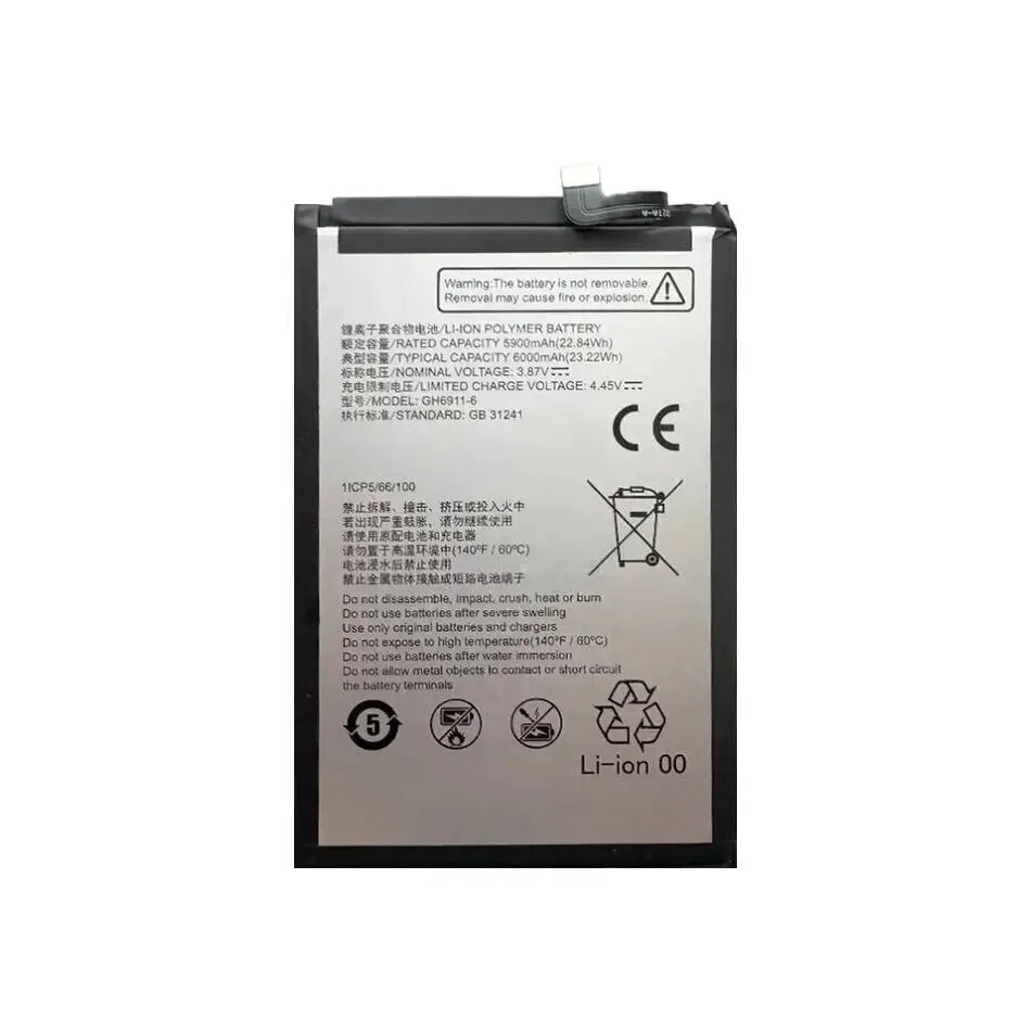 Mobile Phone Battery 6000Mah For Zte GH6911-6 1ICP5 66 100 Good Low-Temperature Performance