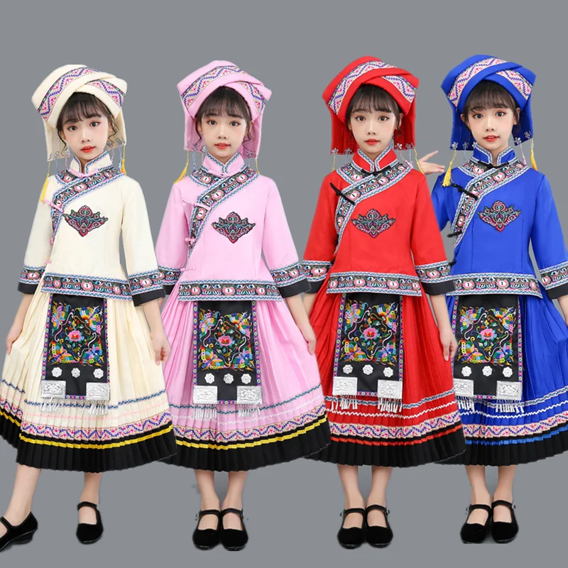 24 styles Miao Hmong Dance Costume For Girls Vintage Miao Clothing School Dance Costume Traditional Chinese Clothes