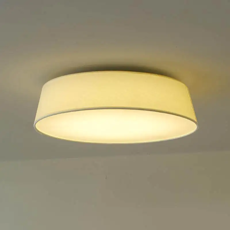 

Modern Minimalist Circular Fabric Ceiling Lights Study Bedroom Living Room Homestay Dining Japanese Eye Protection Ceiling Lamps