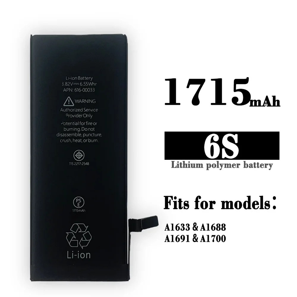 Replacement Battery for APPLE Iphone 6S A1633 A1688 A1691 A1770 Built-in Mobile Phone Batteries + Free Tools