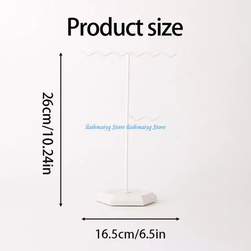 573B عرض مجوهرات متعددة الوظيفية حامل الرخام القاعدة المعدنية القابلة للإزالة القابلة للتخزين تخزين القلادة على شكل #6