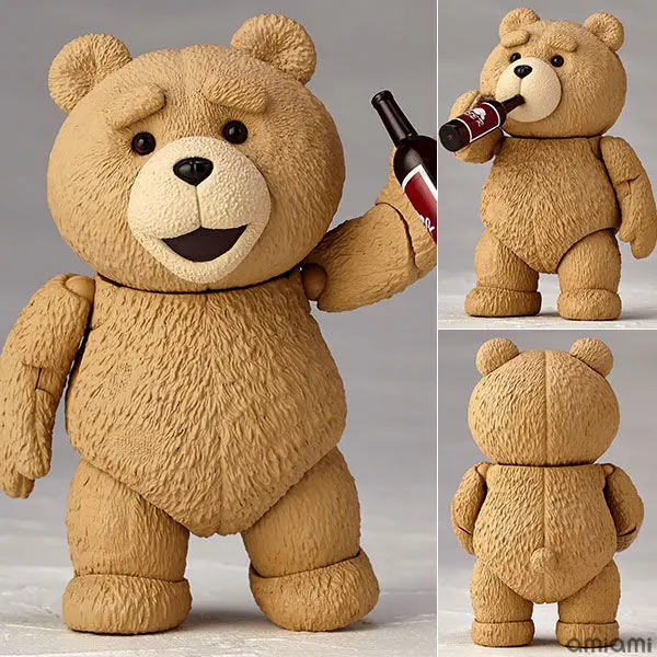 Revoltech Movie Ted 2 Bär Actionfigur mit zusätzlichen Gesichtszubehörteilen, bewegliches Gelenkmodell, Spielzeug, Sammlerstück, kreatives Ornament – Detail 1