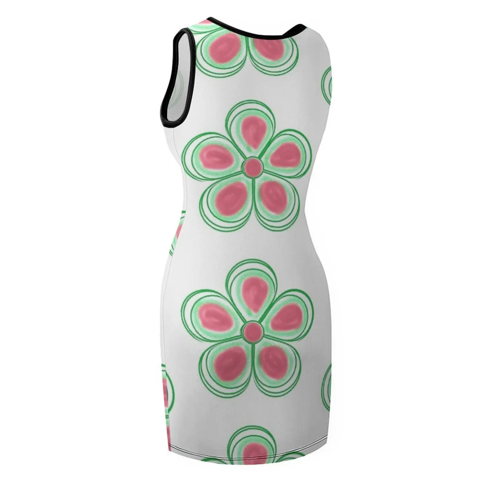 فستان صيفي بدون أكمام مزين بالزهور باللون الأخضر للأبد ملابس نسائية موضة 2025 فساتين لحضور الحفلات الموسيقية فساتين السيدات للنساء 2025 #5