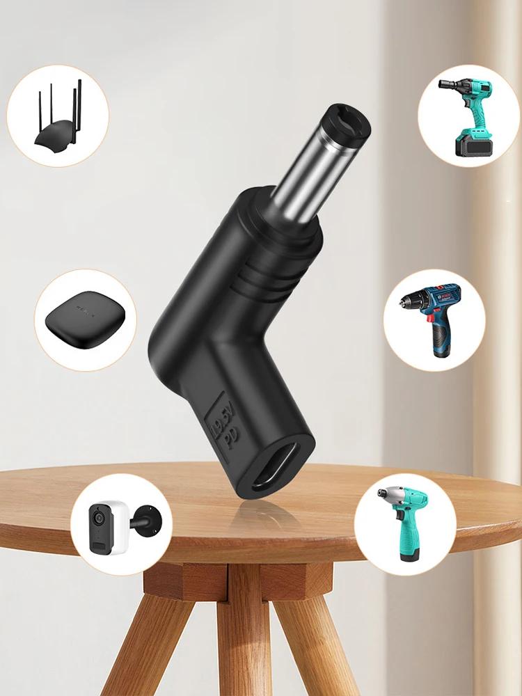 Adapter ładowania 12V USB-C na gniazdo DC, wielofunkcyjny adapter zasilania USB-C na DC, złącze adaptera do routera, tabletu