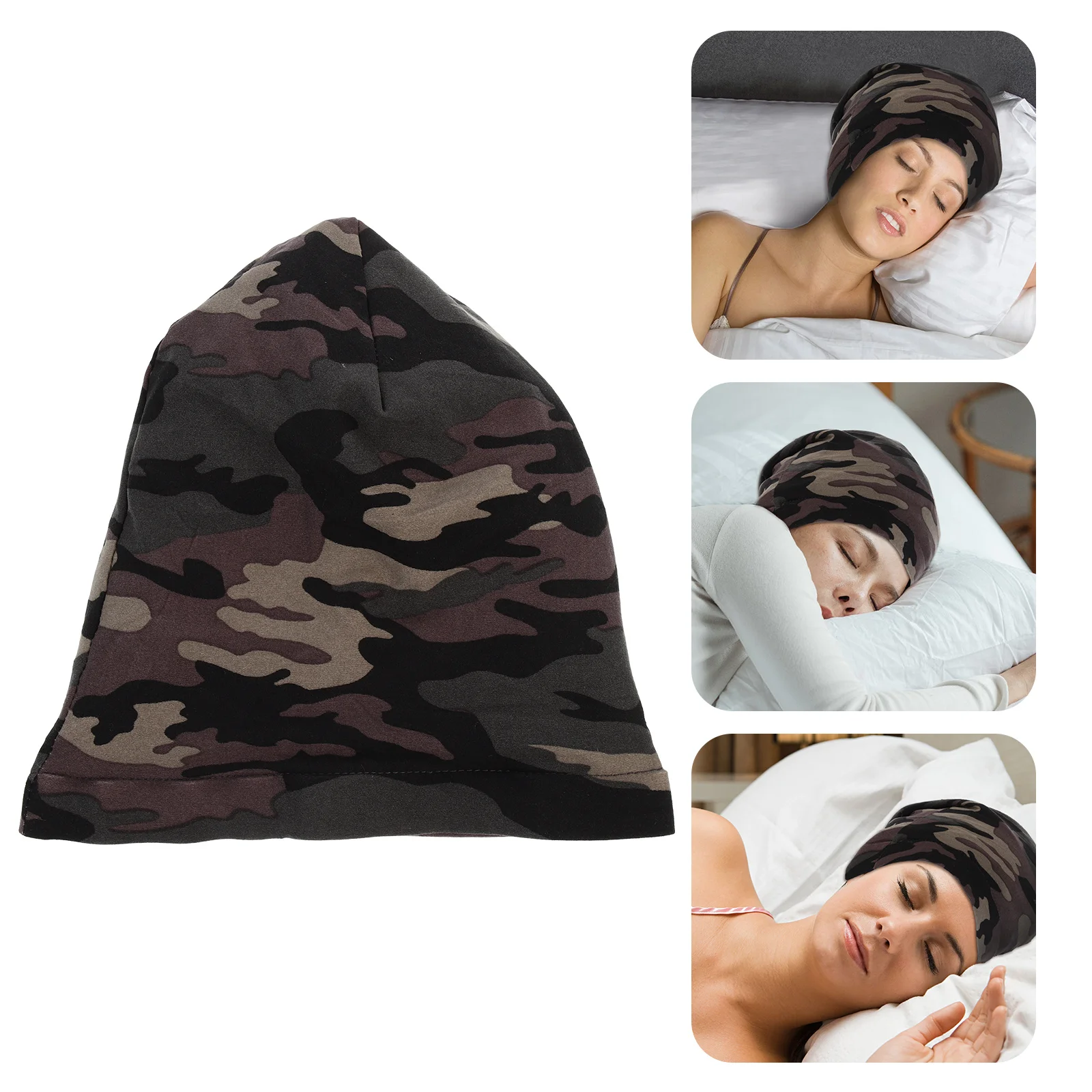 

Soft Flowers Trimmed Sleep Hat for Women Breathable Satin Hair Bonnet Night Cover for Hair Protection and Pillow Cleanliness