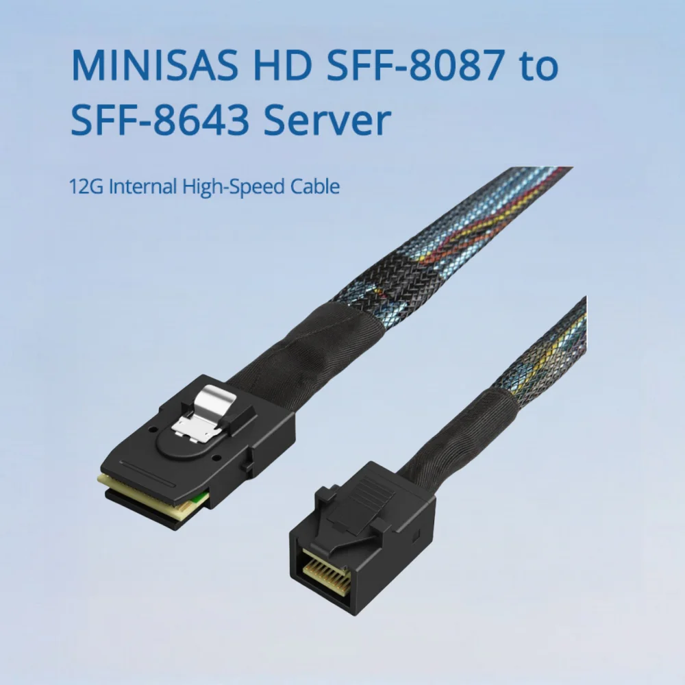 

MINI SAS HD SFF-8087 к SFF-8643 Сервер 12G Внутренний высокоскоростной кабель Дополнительно 0,5 м 1 м