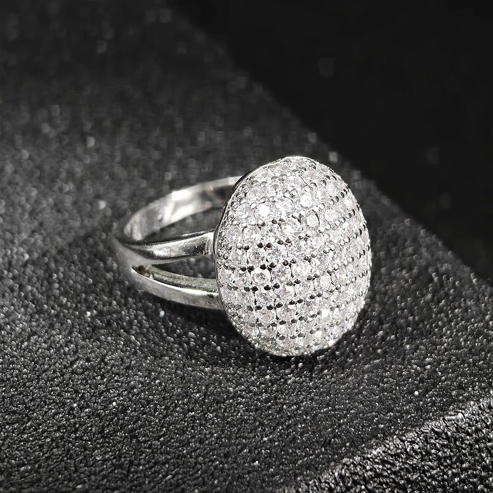 Best Selling Silver Color Designer Rings Two Gifts Wedding Engagement For Women Brand Wholesale Special Unique R103b