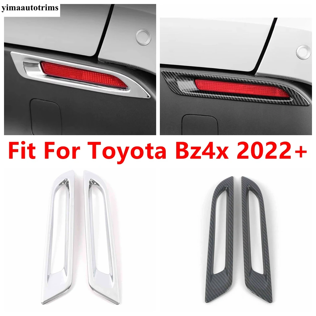 

Car Rear Fog Light Lamp Frame Decoration Cover Trim Fit For Toyota Bz4x 2022 2023 ABS Chrome / Carbon Fiber Accessories Exterior