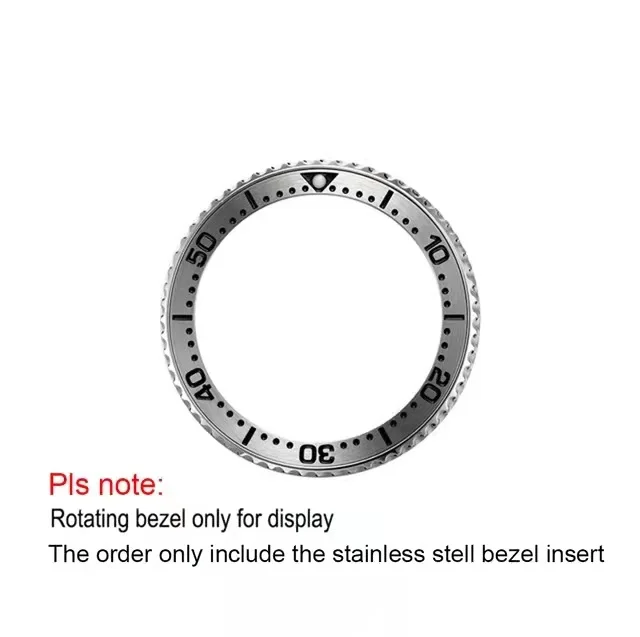 Modified 38MM*31.5MM Polished Aluminum Brushed Stainless Steel Bezel Insert For SKX SKX007 SRPD Abalone Men's Mechanical Watch
