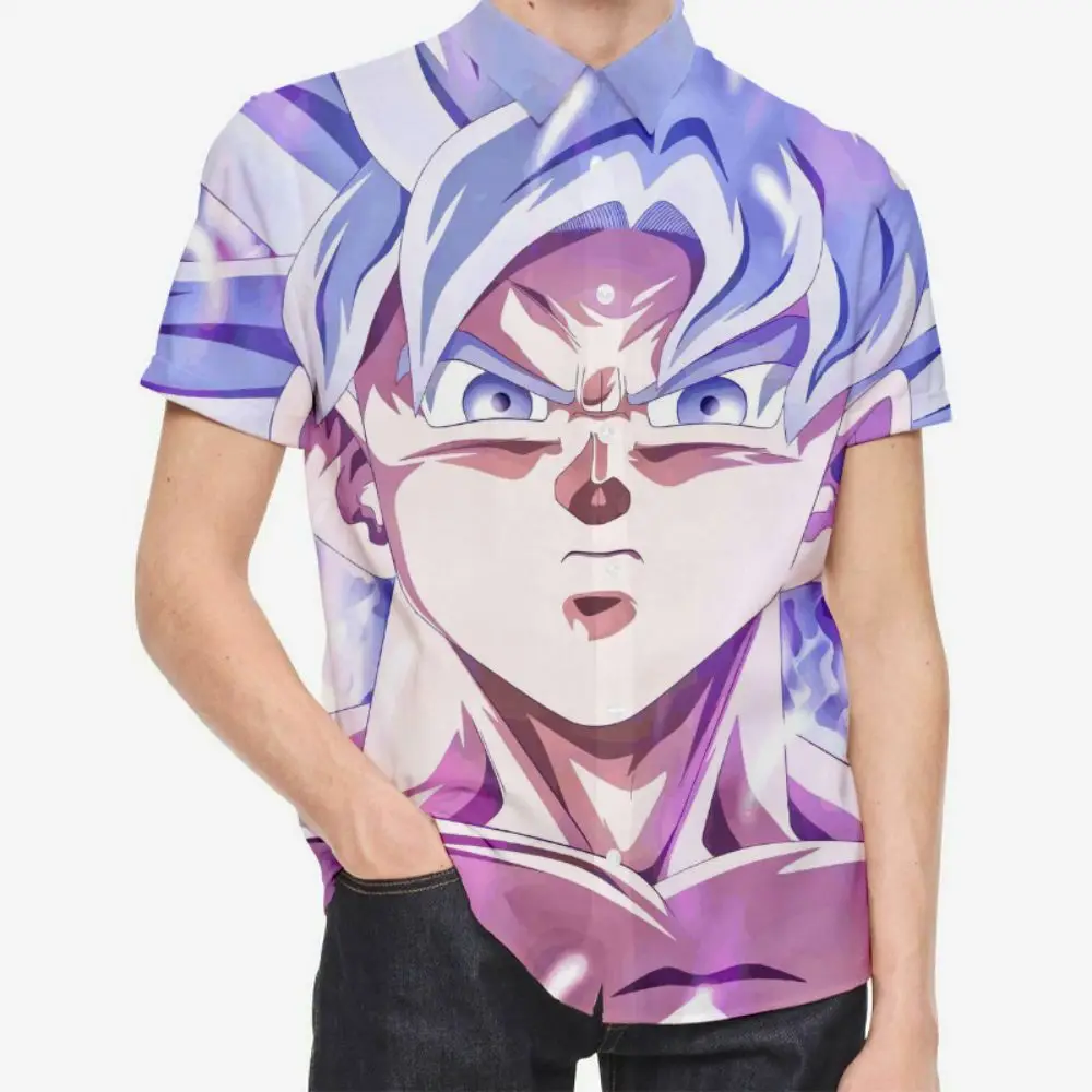 

Men's Shirt Shirts Harajuku Dragon Ball Z Social Seaside Trip Blouse 2023 Original 5XL Male Clothes Short Sleeve Beach Style Y2k