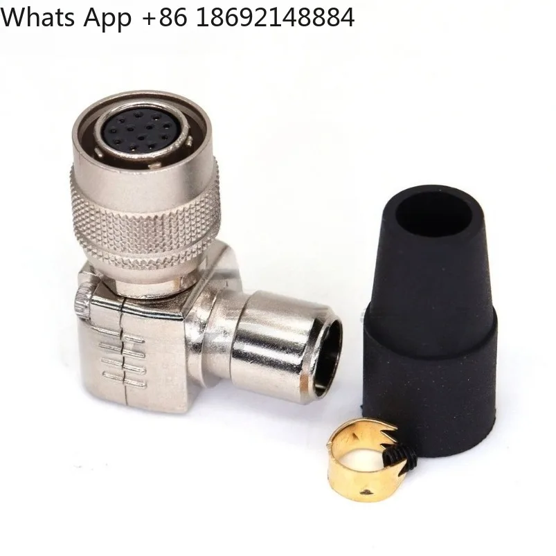Connector plug 12-pin hole HR10A-10P-12S straight elbow for industrial camera data cable