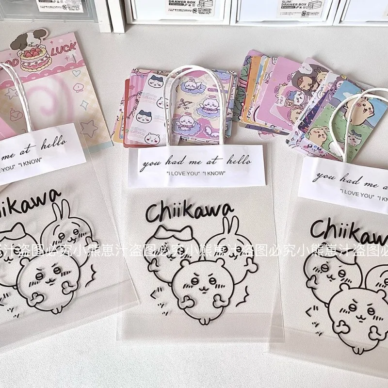 New 2024 Anime Kawaii Chikawas Transparent Candy Handbag Hachiwares Usagis Cartoon Gift Bag Cute Girl Shopping Transparent Bag