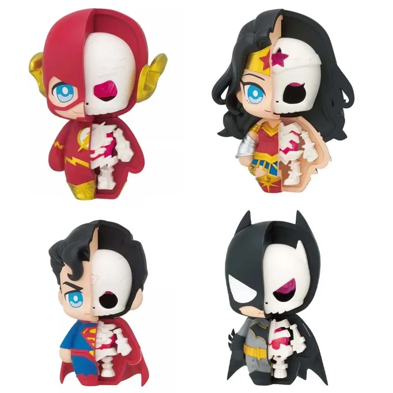 

Megahouse Genuine CANDY TOY DC Justice League Superman Wonder Woman Batman The Flash Anime Action Figures Assembly Toys Gifts