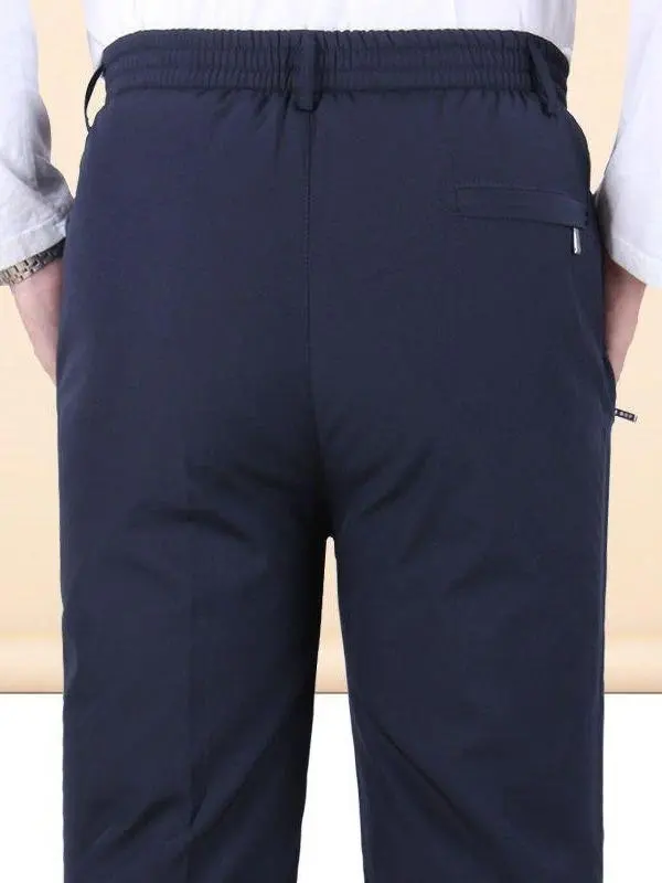 

Loose Fit mid Thi Winter Cotton Pants for Men Casual Harajuku Sle Long Trousers Warm Outerwear High Waist Large Size