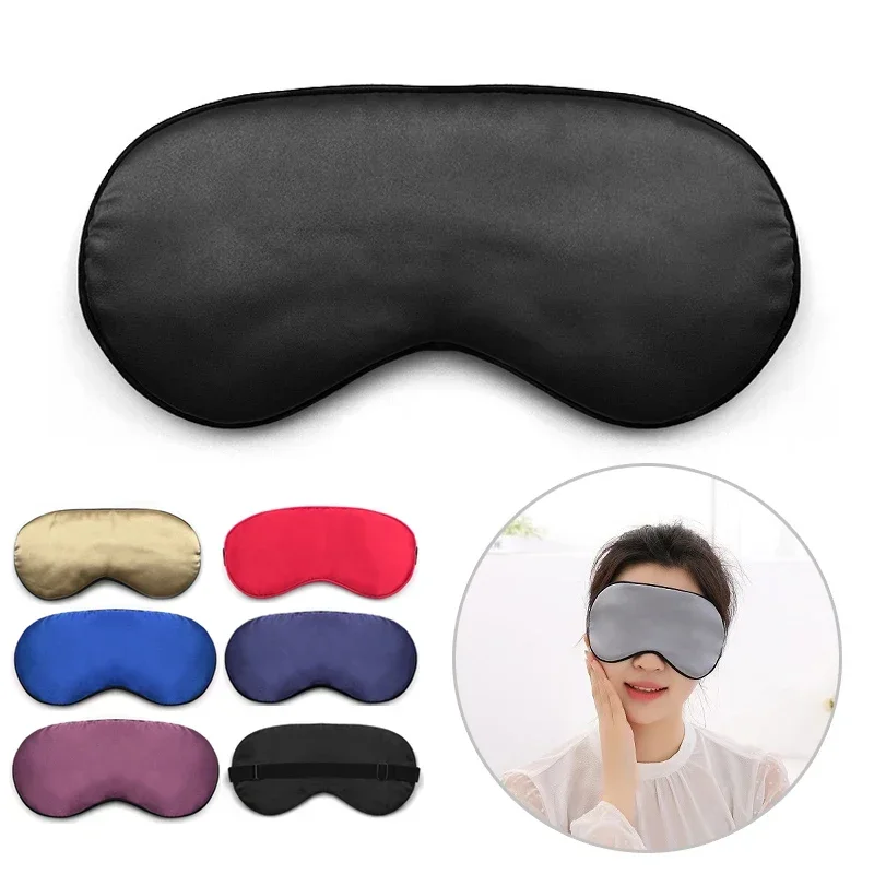 

Silk Sleep Eye Mask Padded Shade Eye Cover Patch Sleeping Mask Eyemask Blindfolds Travel Relax Rest Women Men