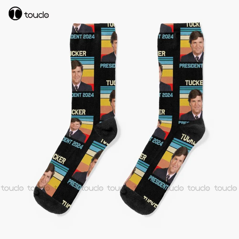 Tucker Carlson For President Tucker 2024 Répúblícán Women I Love This Socks Long Socks For Women Custom Gift Streetwear Art