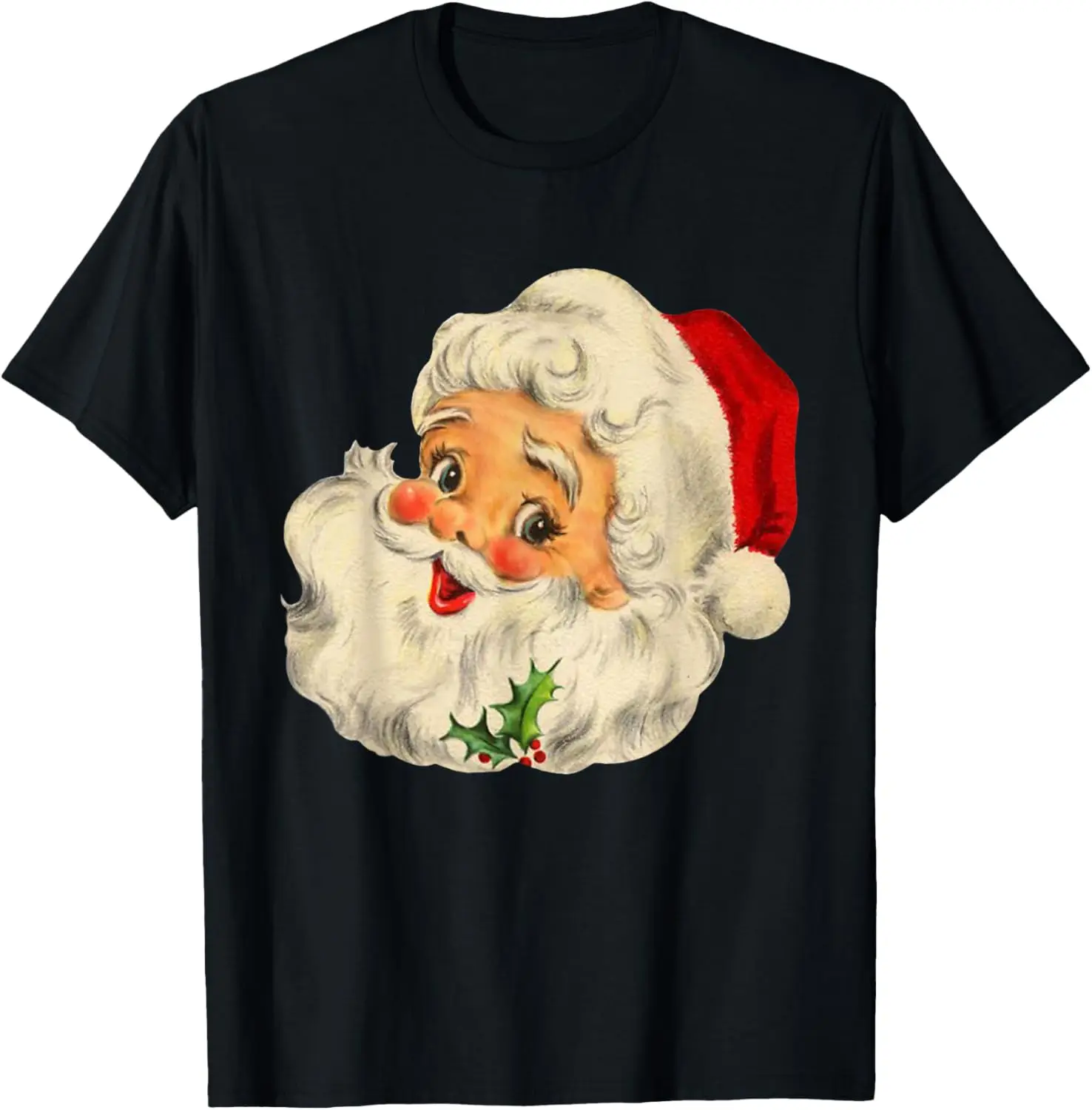 

Vintage ChristmasClaus Face Funny Old Fashioned T-Shirt