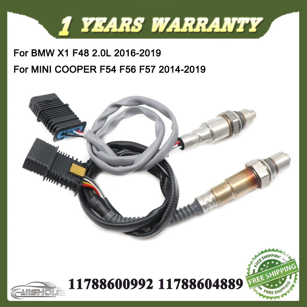 

2 шт. соотношение воздуха и топлива O2, кислородный лямбда-зонд для BMW X1 F48 2.0L для MINI COOPER F54 F56 F57 2014-2019 11788600992 11788604889