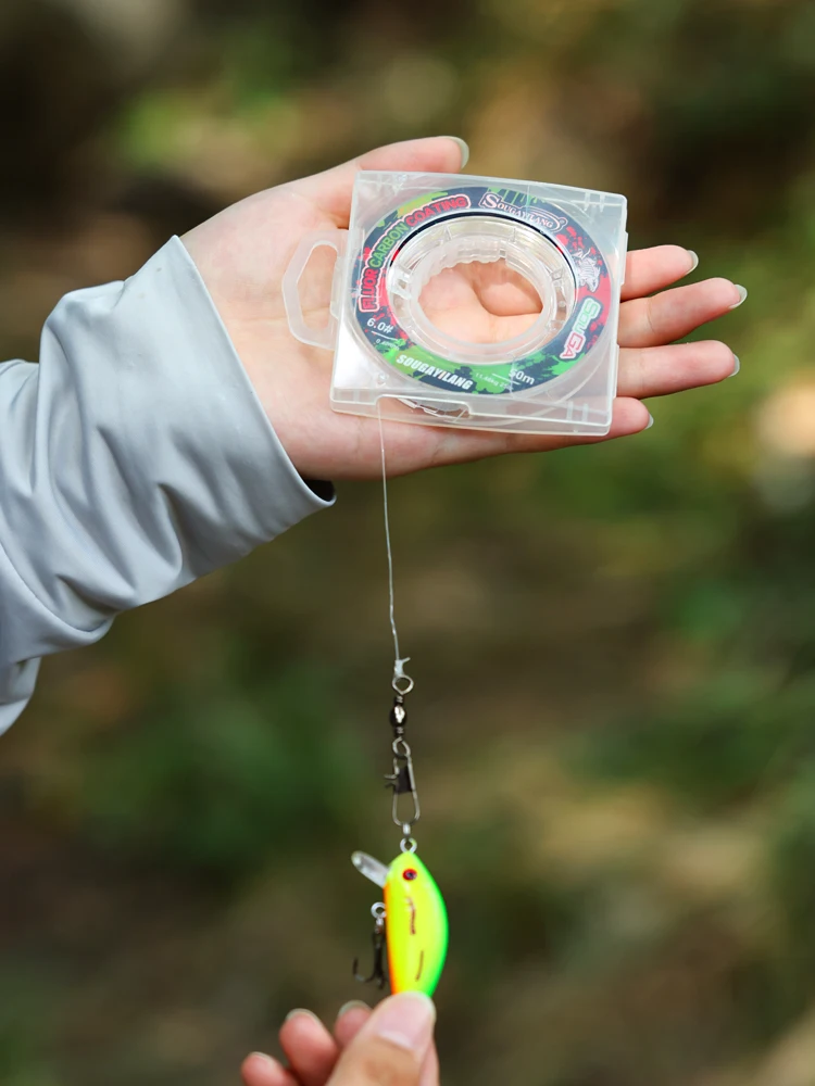 Sougayilang 50M Fluorocarbonowe Linki Wędkarskie o Niskiej Elastyczności, Linki Testowe, Sprzęt Wędkarski do Wędkarstwa na Przynęty w Wodach Słodkich — 2
