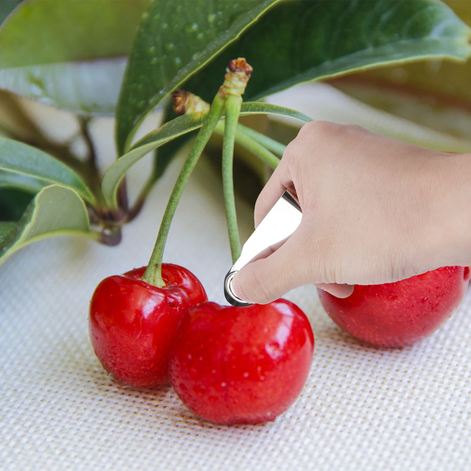 

4pcs Strawberry Stem Remover Fruit Picker Tools Stainless Steel Huller Tomato Cherry Multifunction