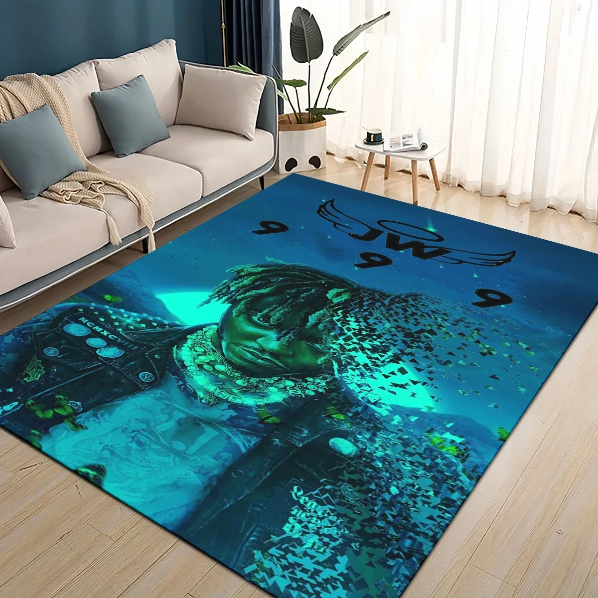 

HOT Juice WRLD 999 3D Legend Rapper Star Rug Carpet for Living Room Bedroom Home Decor,kids Play Non-slip for Sofa Doormat