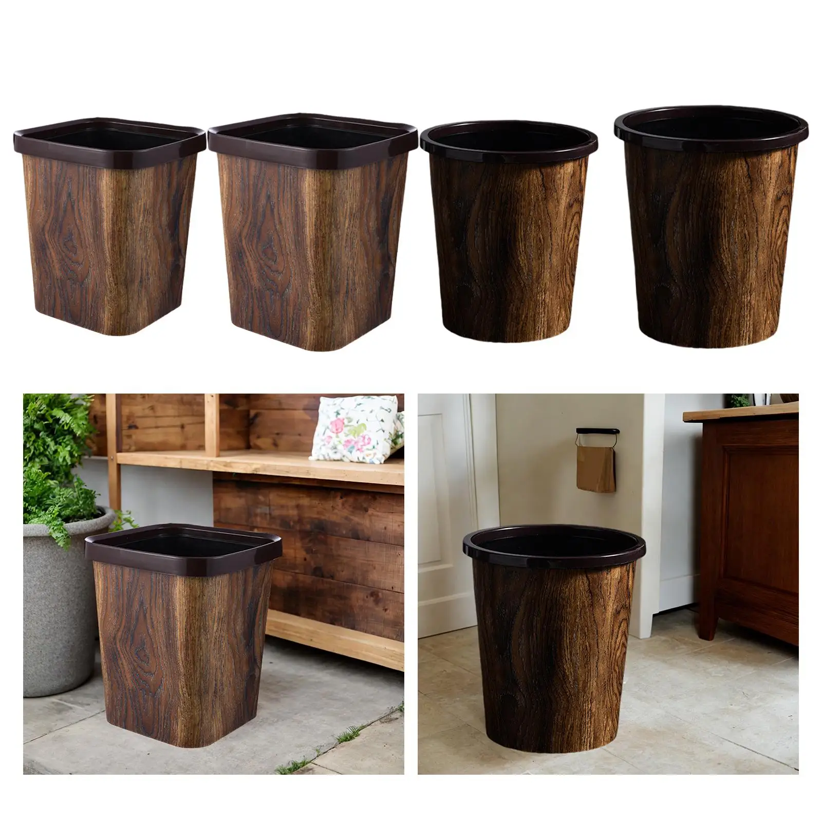 

Trash Can, Garbage Container, Without Lid, Large Trash Can, Trash Can, Trash Can for Living Room, Bedroom, Office, Bathroom