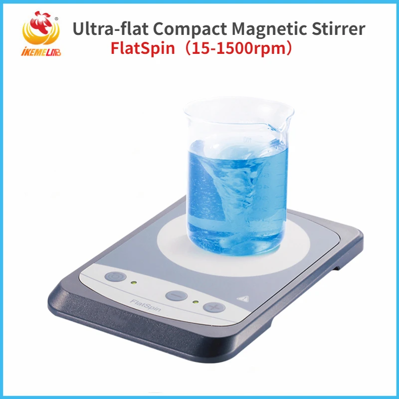 IKEME Mini Magnetic Stirrer Hot Plate Max Stirring 0.8L 15-1500rpm Magnetic Mixer with Stir Bar Laboratory Heating Equipment