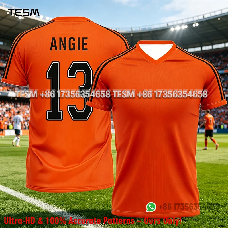 TESM Football Jersey Family Matching T-shirts Men Kids Blue Plaid Quick Dry Soccer Fan Tee Parent-child Short Sleeve Tops