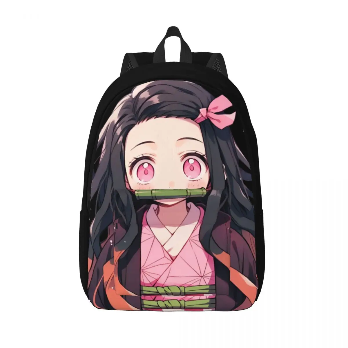 

Funny Kawaii Nezuko Teenage Backpack Sports Student Hiking Travel Anime Demon Slayer Daypack for Men Women College Shoulder Bag