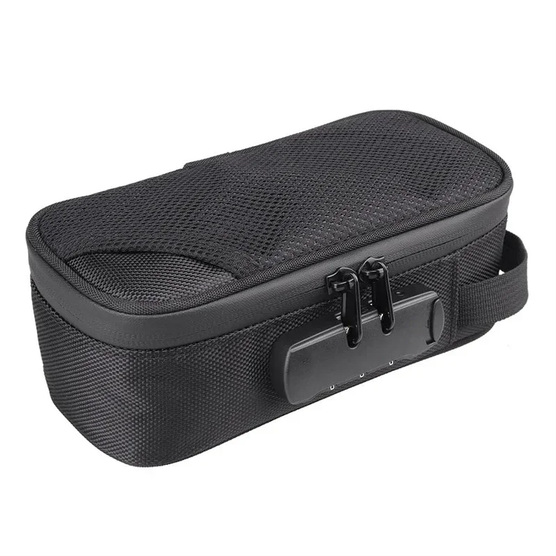 Combination Lock Smell Proof Bag Waterproof Smooth zipper Odorless Storage Case Blocks Out Smells Portable Medicine Lock Box