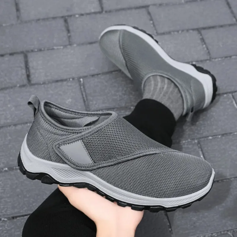 

Mens Shoes Breathable Canvas Shoes Fashion Outdoor Casual Shoes Soft Comfort Driving Footwear Adjustable Wide Foot Walking Flats