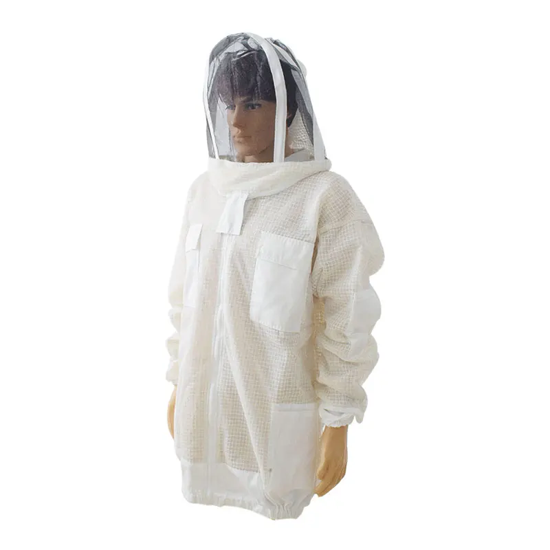 Professional Anti Bee Suit,3 Layer Air-Through Beekeeping Clothing,Breathable Beekeeping Suit,Ventilated Apiculture Jacket