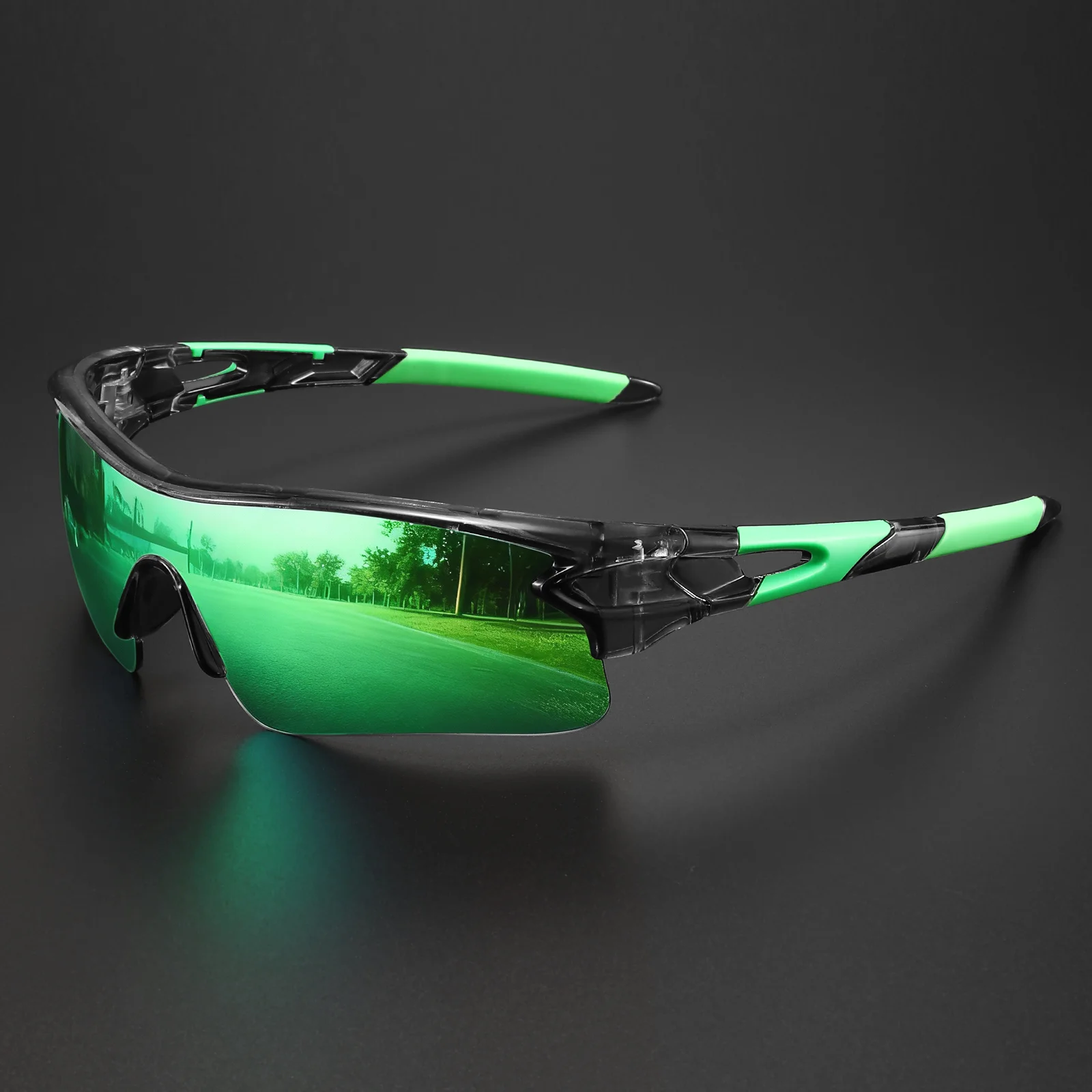 Klassieke sportzonnebril met uit één stuk omwikkelde UV400-lens - Unisex Comfort Fit voor fietsen, hardlopen, wandelen en buiten