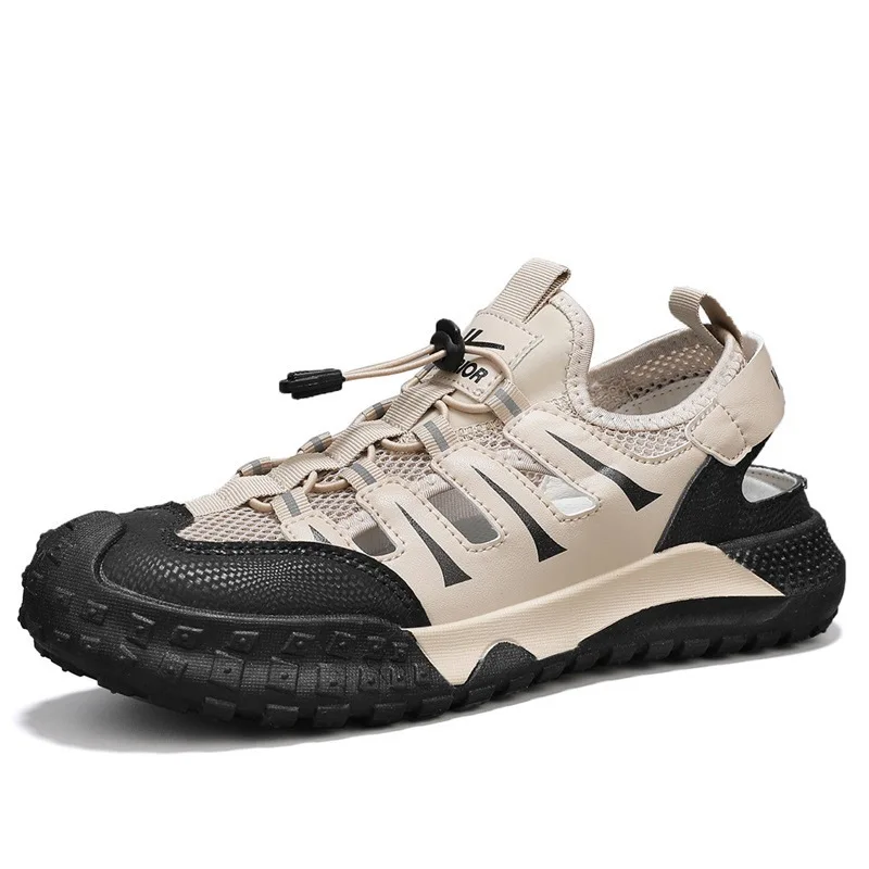 Mens Casual Sandals 2026 New Summer Breathable Mesh Hollow Out Slip On Sandals Trendy Flip Flops Cross Border Wholesale image 5