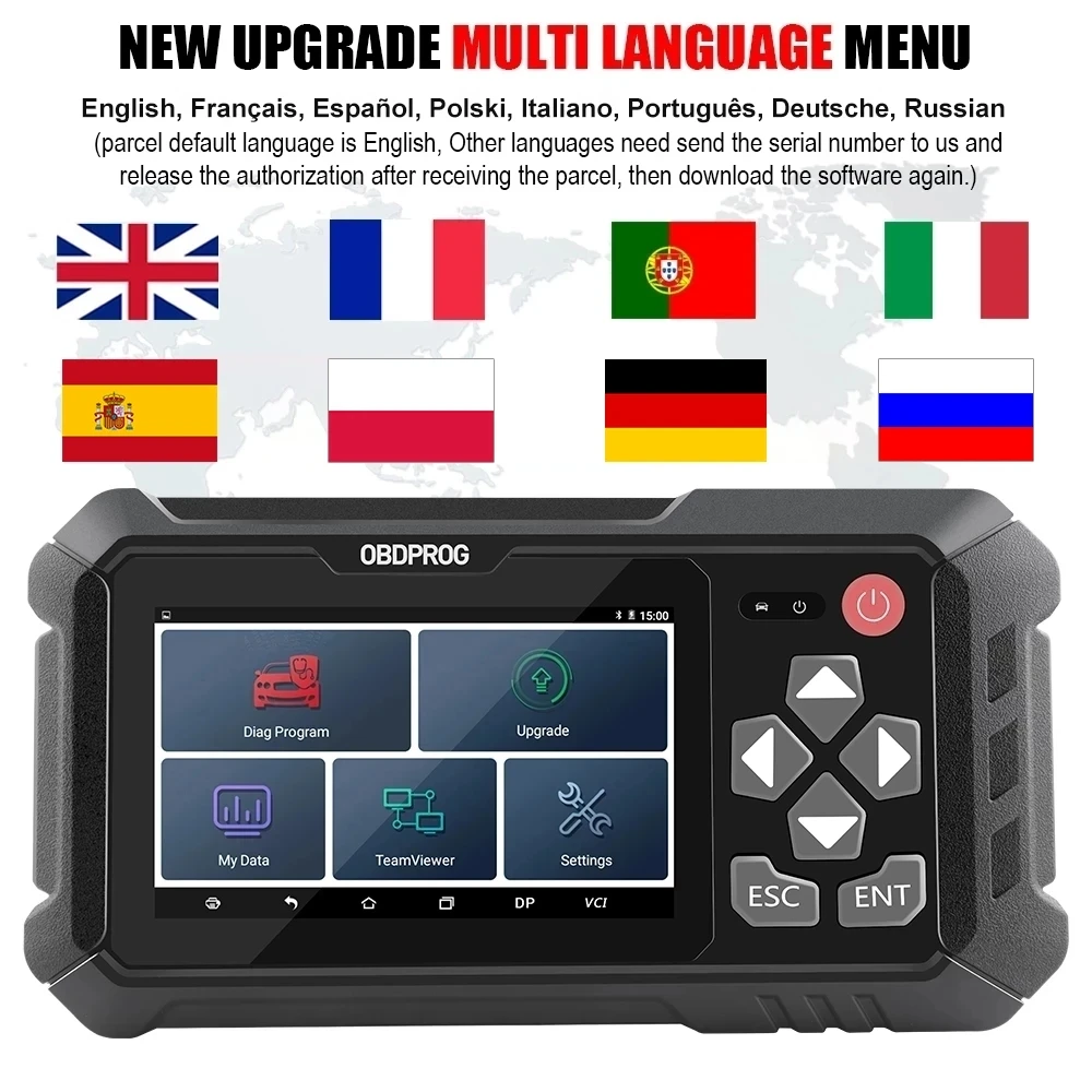 OBDPROG 501 Auto Key Programmer Immobilizer Pin Code Reader IMMO Smart Keys Remote Program Multi-language Car Diagnostic Tools