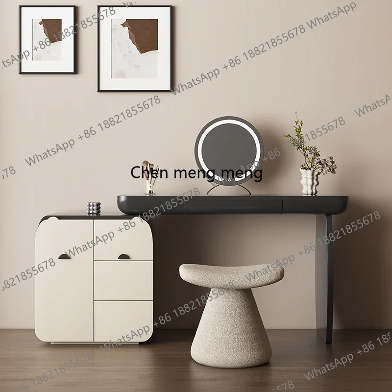 

Modern Makeup Dressing Table Bedroom White Mirror Chair Vanity Table Study Luxury Women Mesa De Maquillaje Postmodern Furniture