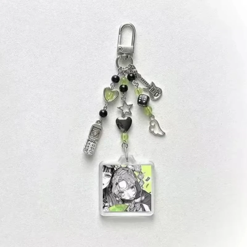 Fashion tgswiiwagaa aya and mitsuki matching beaded keychain