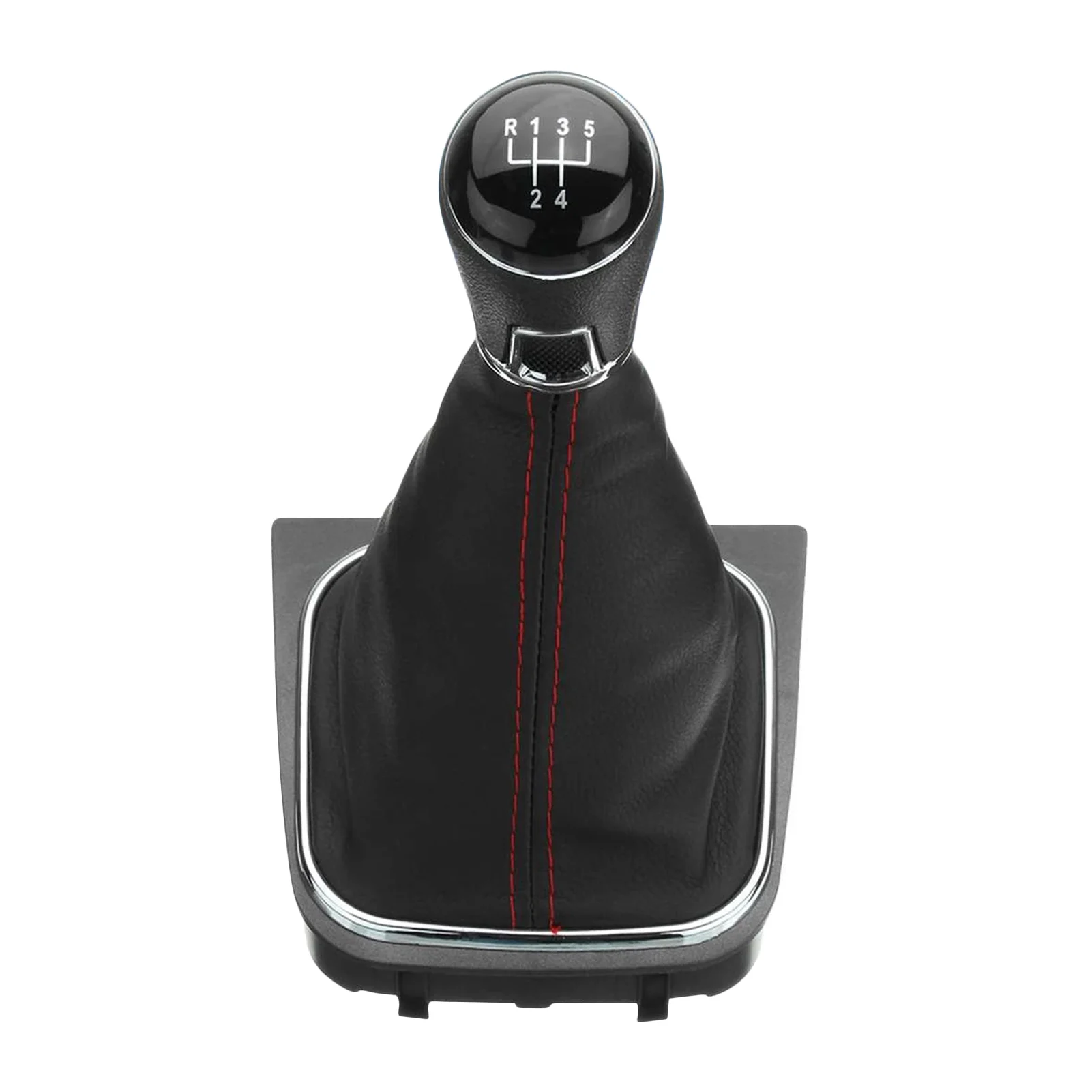 Car Manual 5/6 Speed Shift Knob PU Leather Shifter Boot Cover For Volkswagen VW Golf 5 MK5 R32 GTI 2004 2005 2006 2007 2008 2009