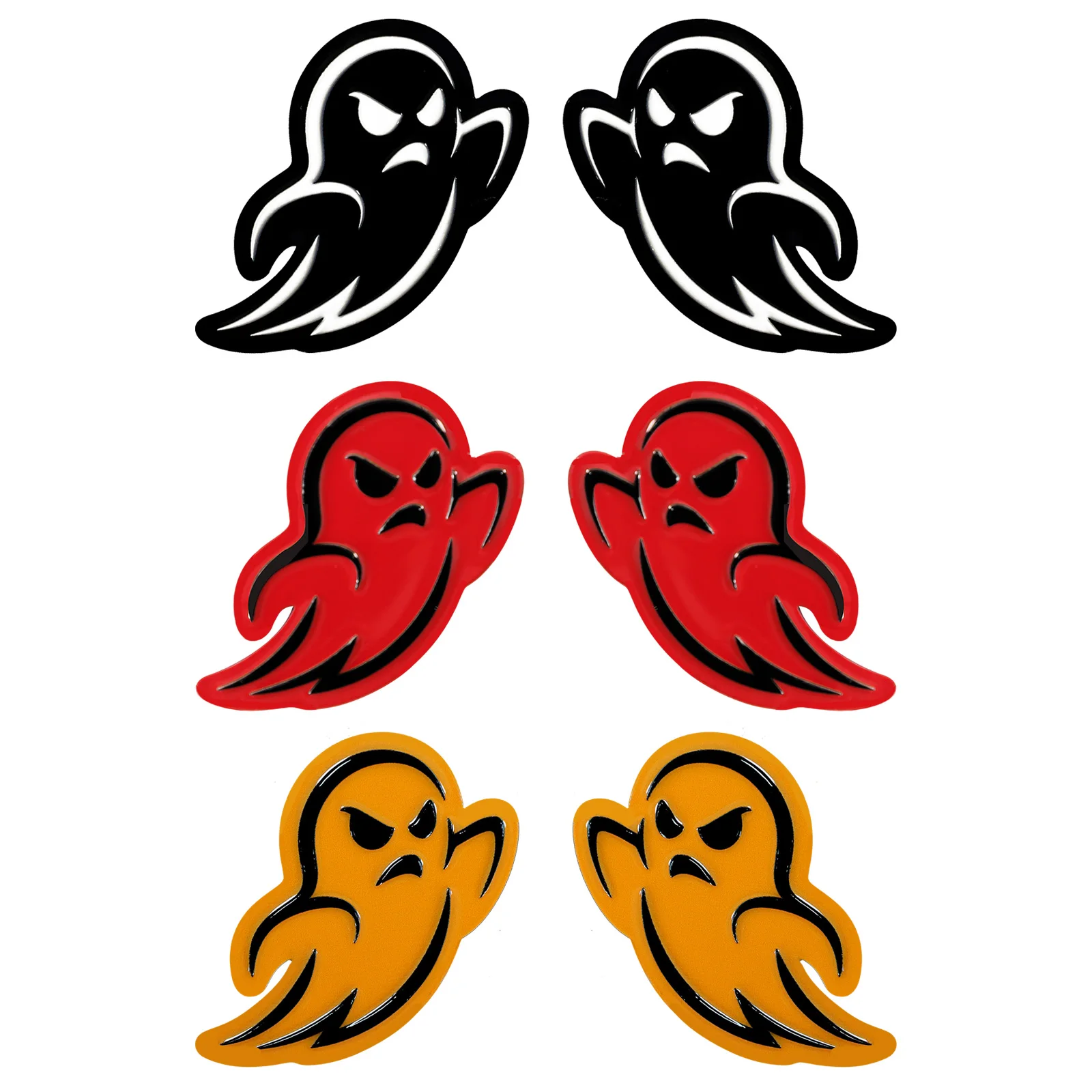 2pcs 3D Angry Ghost Emblem, Decorative Items. Suitable for Decorating the Rear Side of Cars,Trucks,and SUV,Waterproof