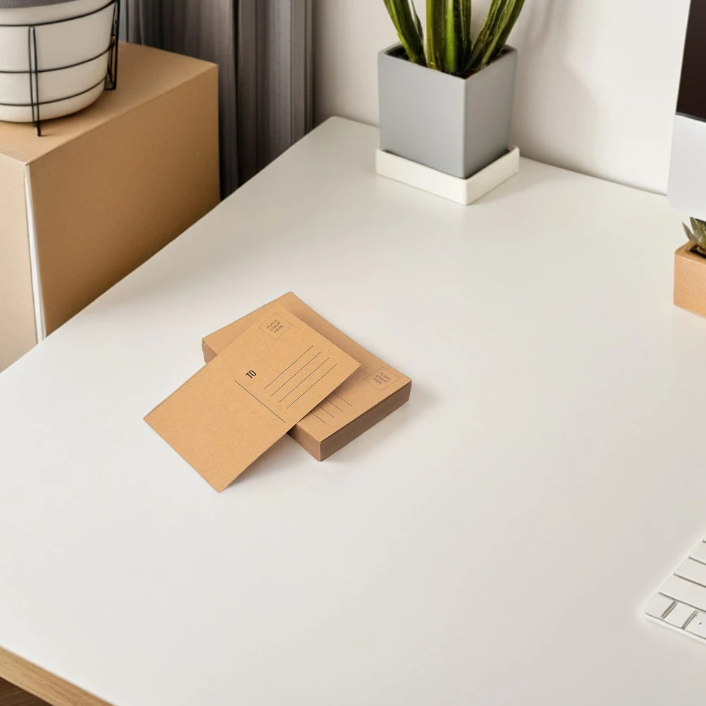 

1pcs Blank Greeting Cards Smooth Surface Kraft Paper For Diy Invitations Crafts School Office Business Travel Printable