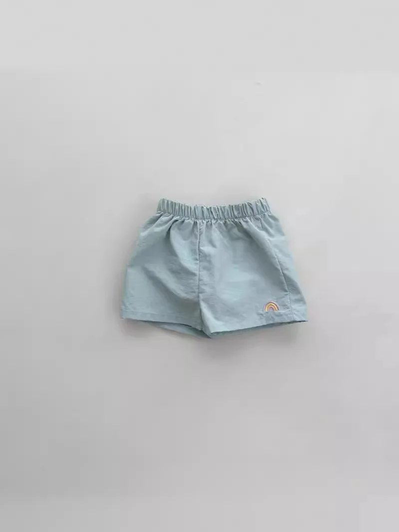 2024 Summer New Baby Loose Rainbow Shorts Cotton Breathable Infant Boy Girl Casual Shorts Fashion Versatile Toddler Clothes