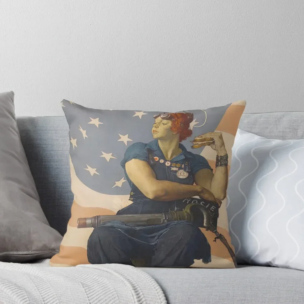 

norman rockwell art style, norman rockwell paintings, norman rockwell artwork Throw Pillow Decorative Cushions pillow
